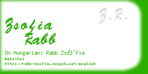 zsofia rabb business card